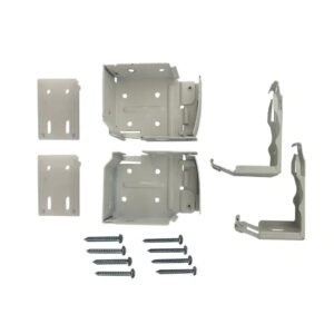 AUCT 17373 - 2 in. and 2.5 in. Cordless Faux Wood Side Mounting Bracket Set in White