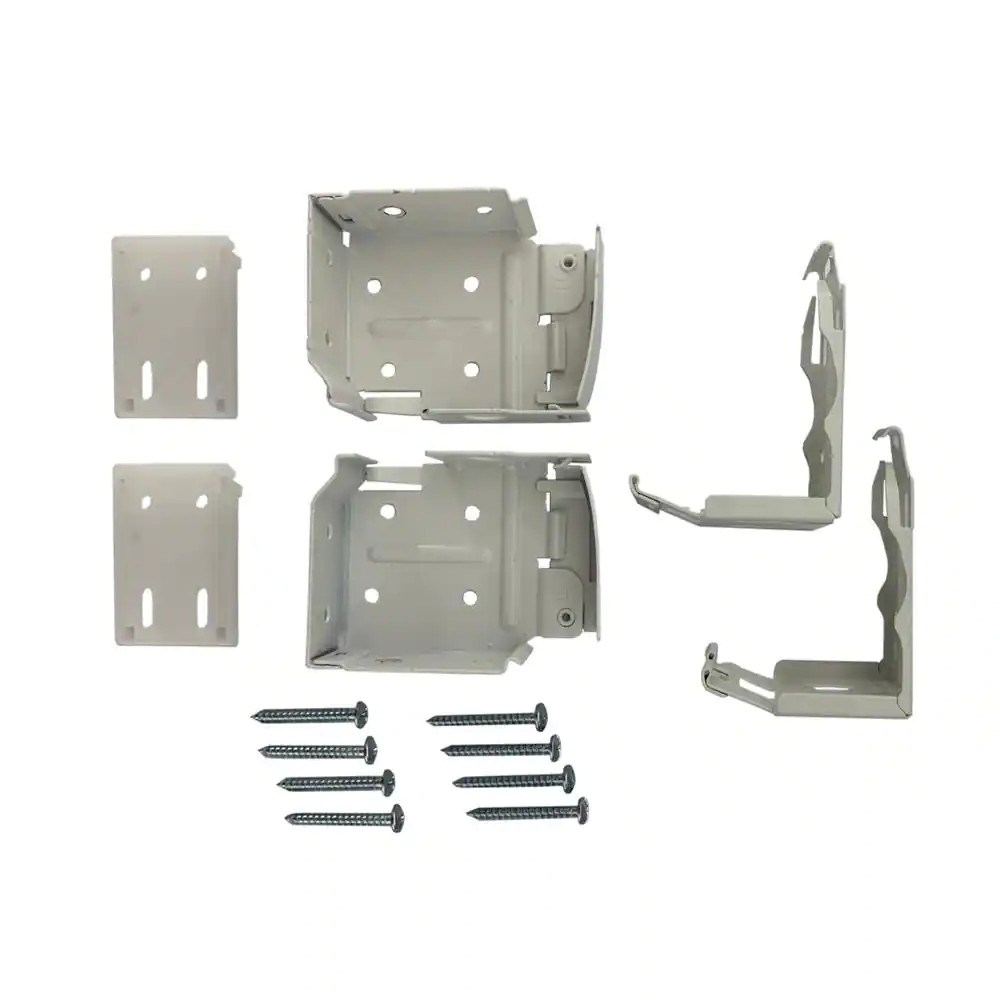 AUCT 17373 - 2 in. and 2.5 in. Cordless Faux Wood Side Mounting Bracket Set in White
