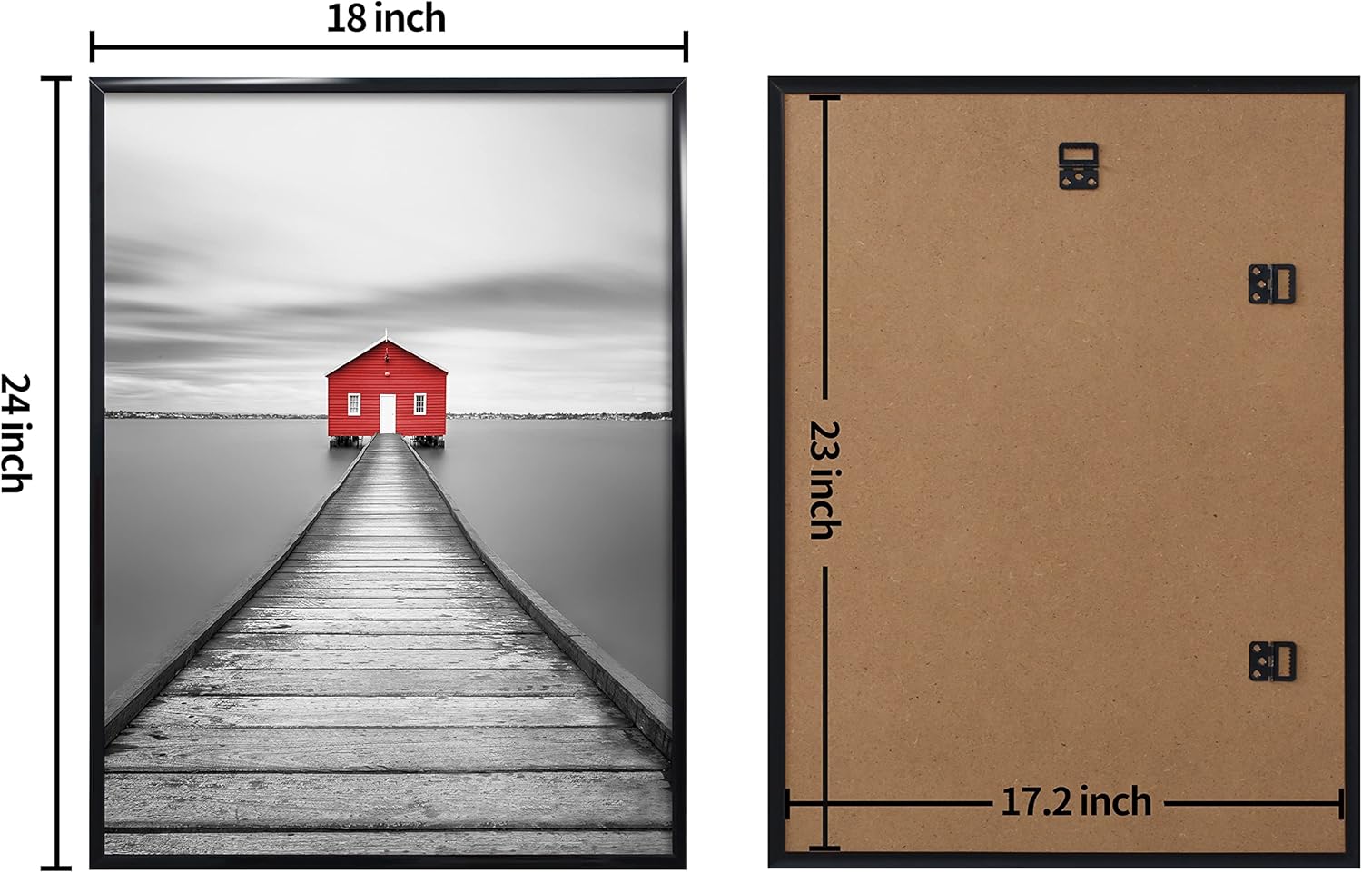 AUCT 16363 - ELSKER&HOME 18x24 Poster Frame 3 Pack, Black | 18 x 24 Picture Frame for Horizontal or Ver - Image 3