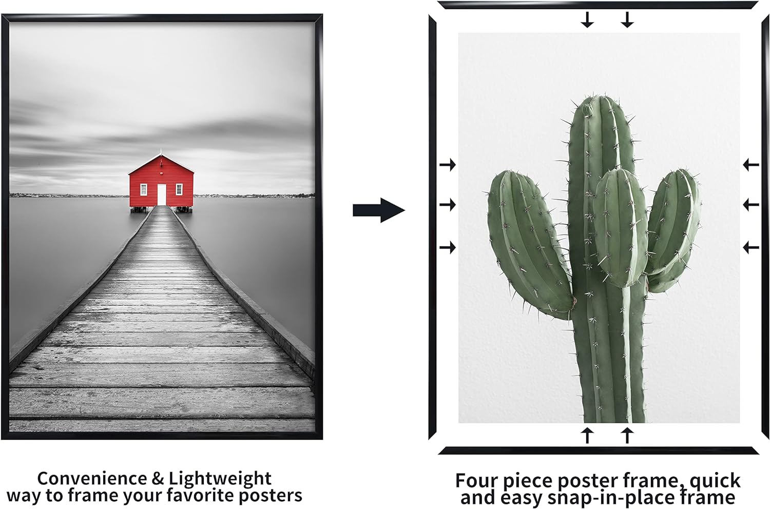 AUCT 16363 - ELSKER&HOME 18x24 Poster Frame 3 Pack, Black | 18 x 24 Picture Frame for Horizontal or Ver - Image 4