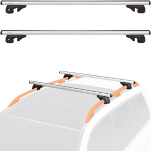 AUCT 16635 - Amazon Basics Cross Rail Roof Rack, 52 inches, Fits up to 46" Spans between Raised Side Ra