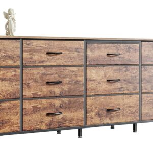 AUCT 14683 - $140 Huuger 78.7 inch Long Dresser for Bedroom, 15 Drawer Fa