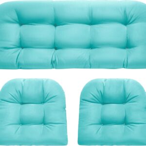 AUCT 14789 - $66 DANGHOOGY Wicker Chair Cushions, Waterproof Outdoor Love