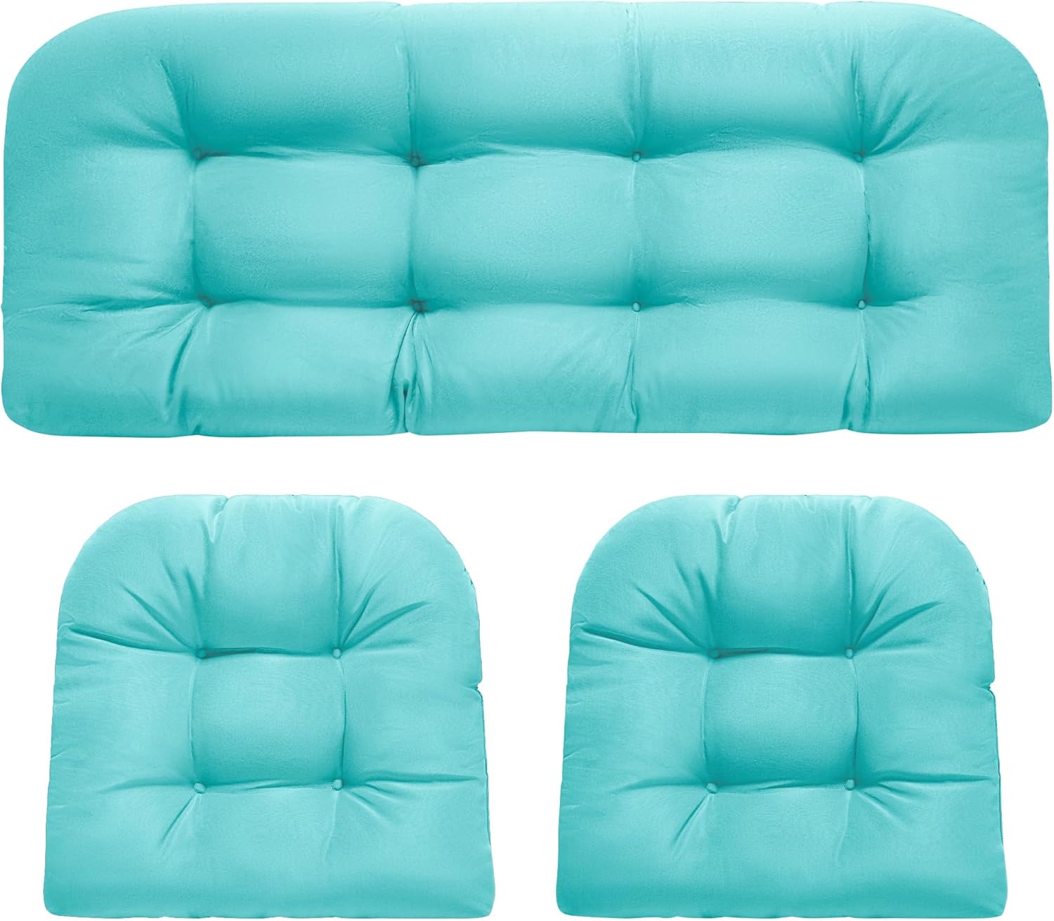 AUCT 14789 - $66 DANGHOOGY Wicker Chair Cushions, Waterproof Outdoor Love