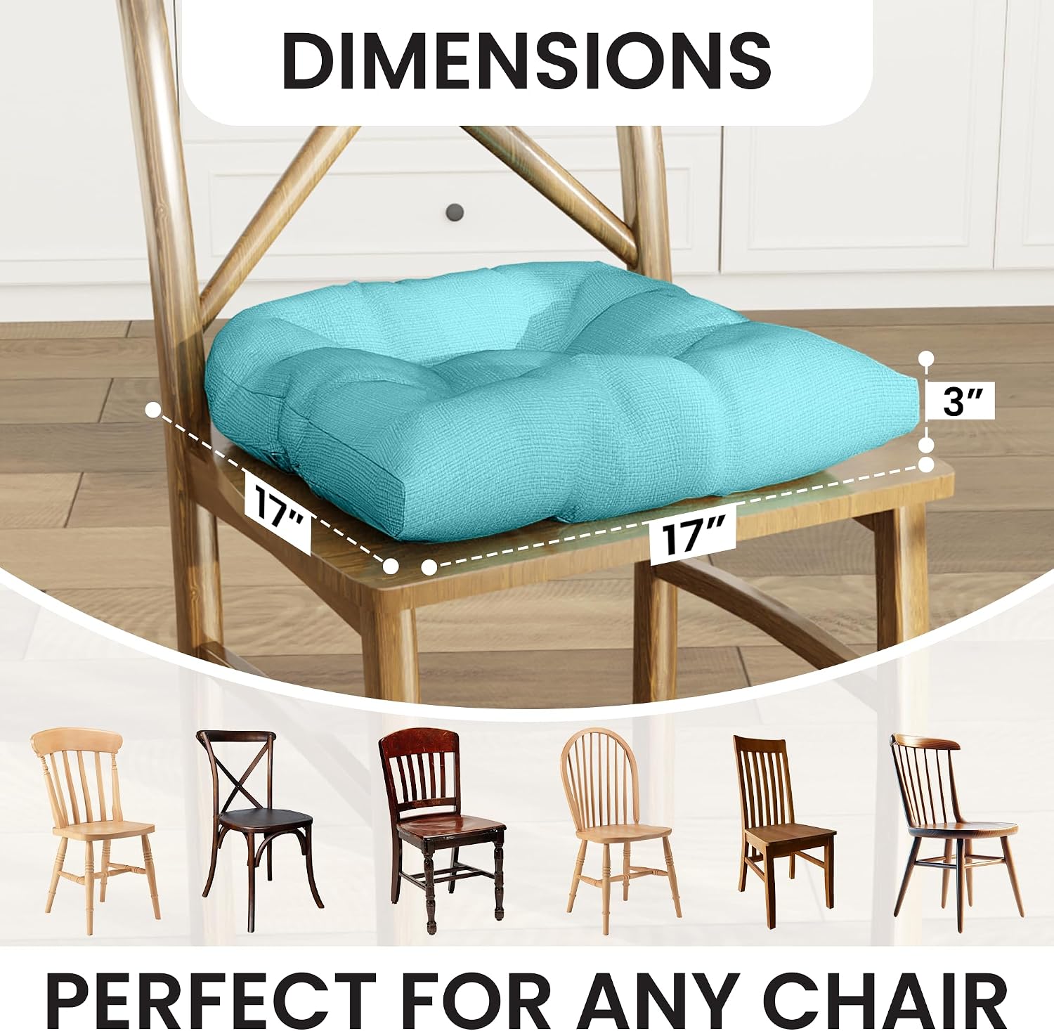 AUCT 14461 - Klear Vu Gripper Overstuffed Universal Non-Slip Dining Chair - Image 3