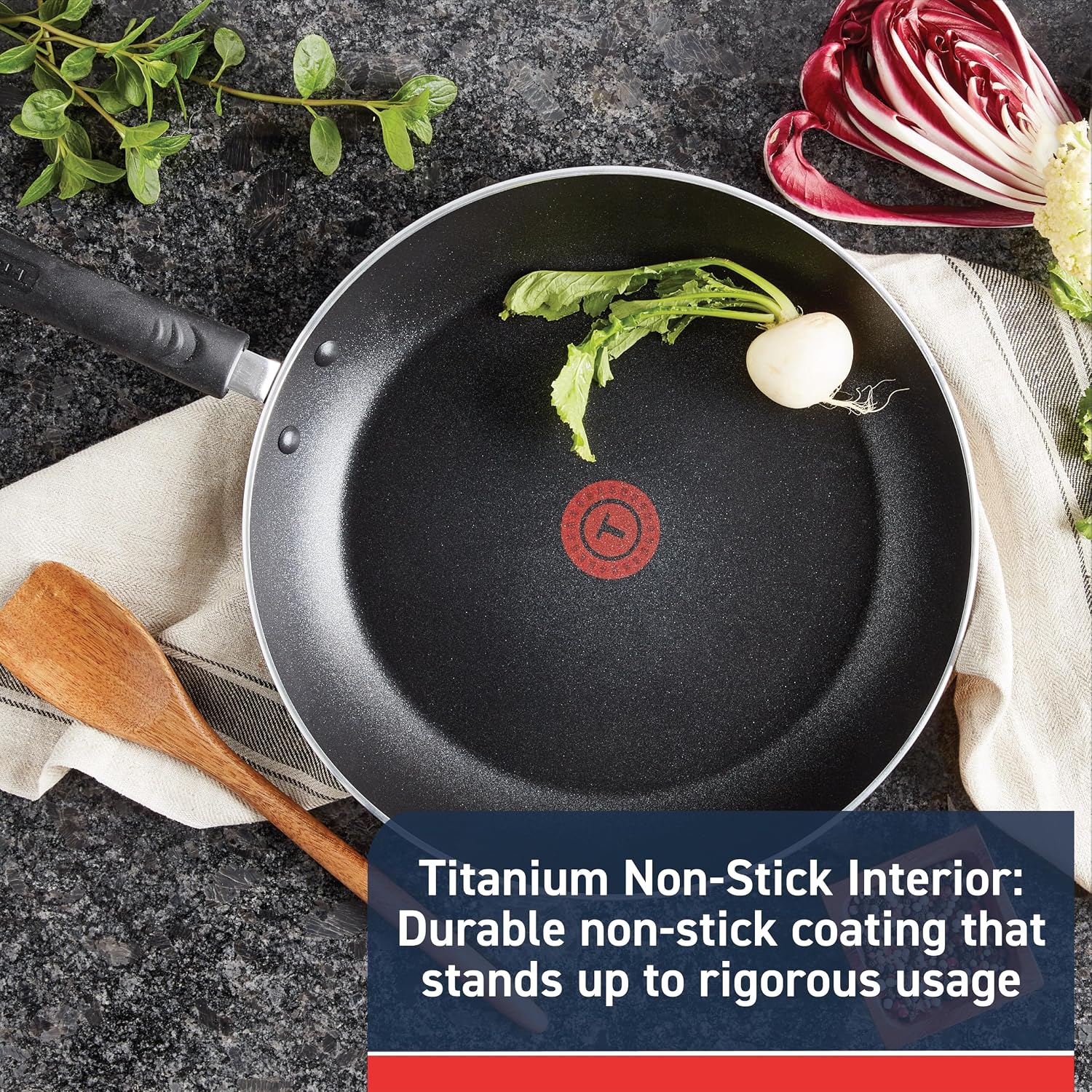 AUCT 15657 - T-Fal Experience Nonstick Fry Pan 12.5 Inch, Induction, Oven Broiler Safe 400F, Non Stick - Image 2