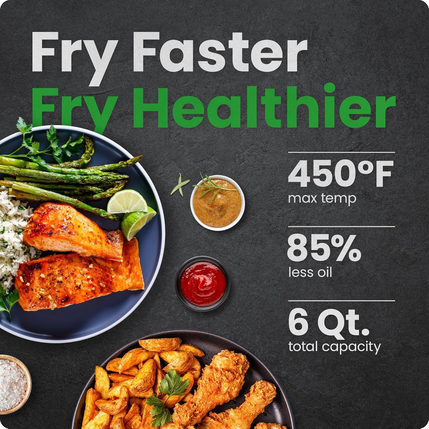 AUCT 15299 - $85 Chefman Air Fryer 6 QT Compact Airfryer for Quick & Easy Meals in Minutes, Features - Image 2