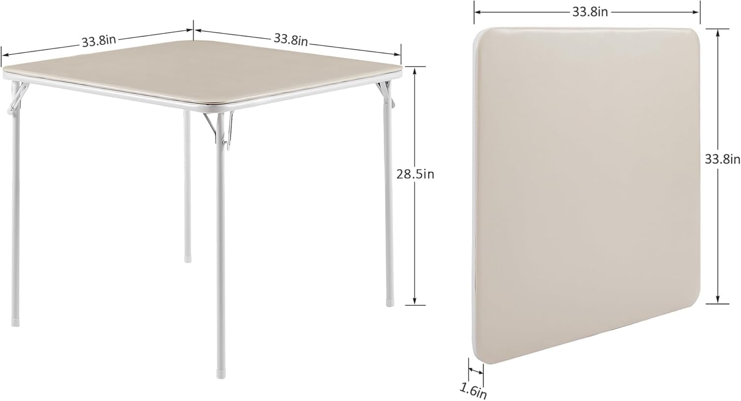 AUCT 14581 - $174 VECELO 5-Piece Folding Card Table Square and Chair Set - Image 3