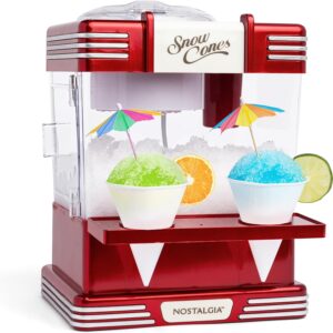AUCT 17343 - Nostalgia Snow Cone Shaved Ice Machine - Retro Table-Top Slushie Machine Makes 20 Icy Trea