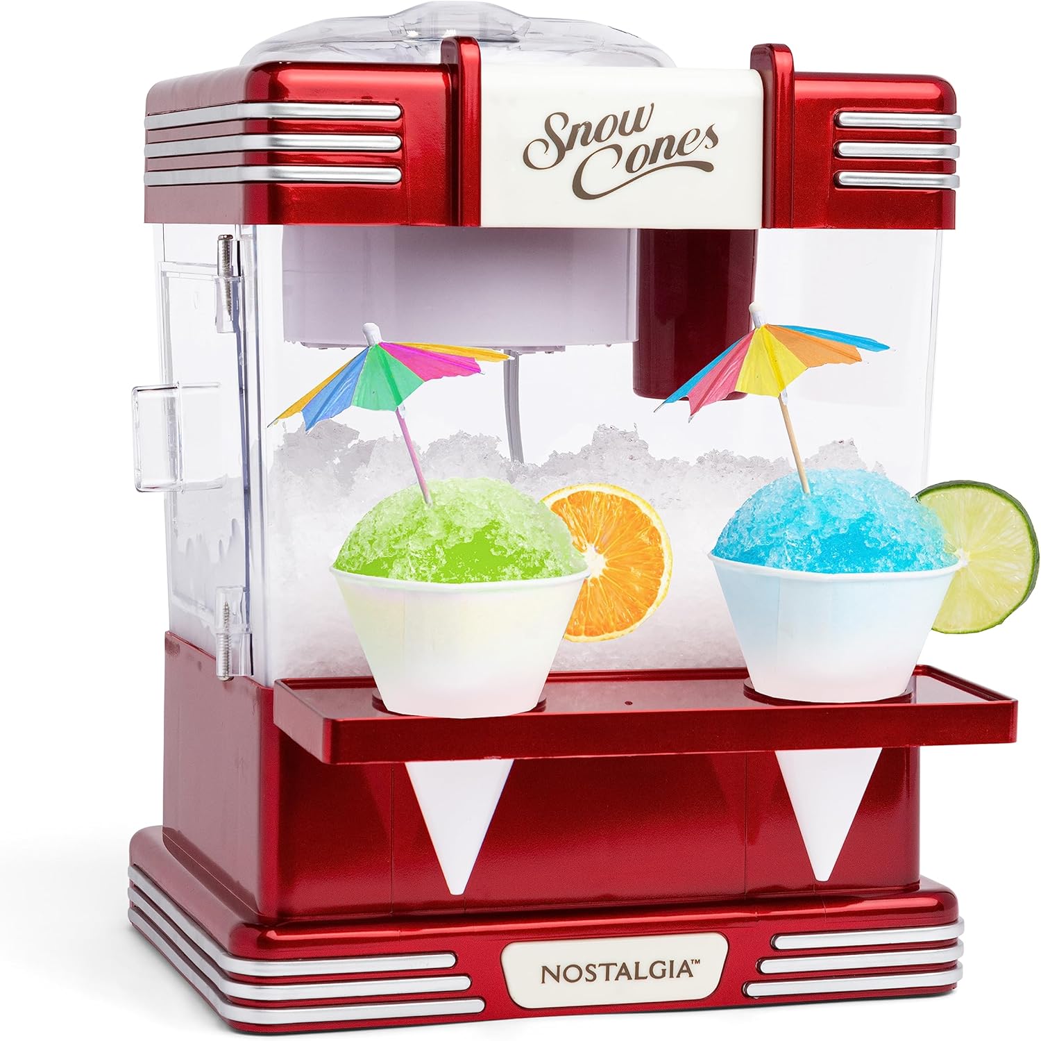 AUCT 17343 - Nostalgia Snow Cone Shaved Ice Machine - Retro Table-Top Slushie Machine Makes 20 Icy Trea