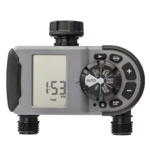 AUCT 17086 - 2-Outlet Programmable Hose Watering Timer Sprinkler Timer