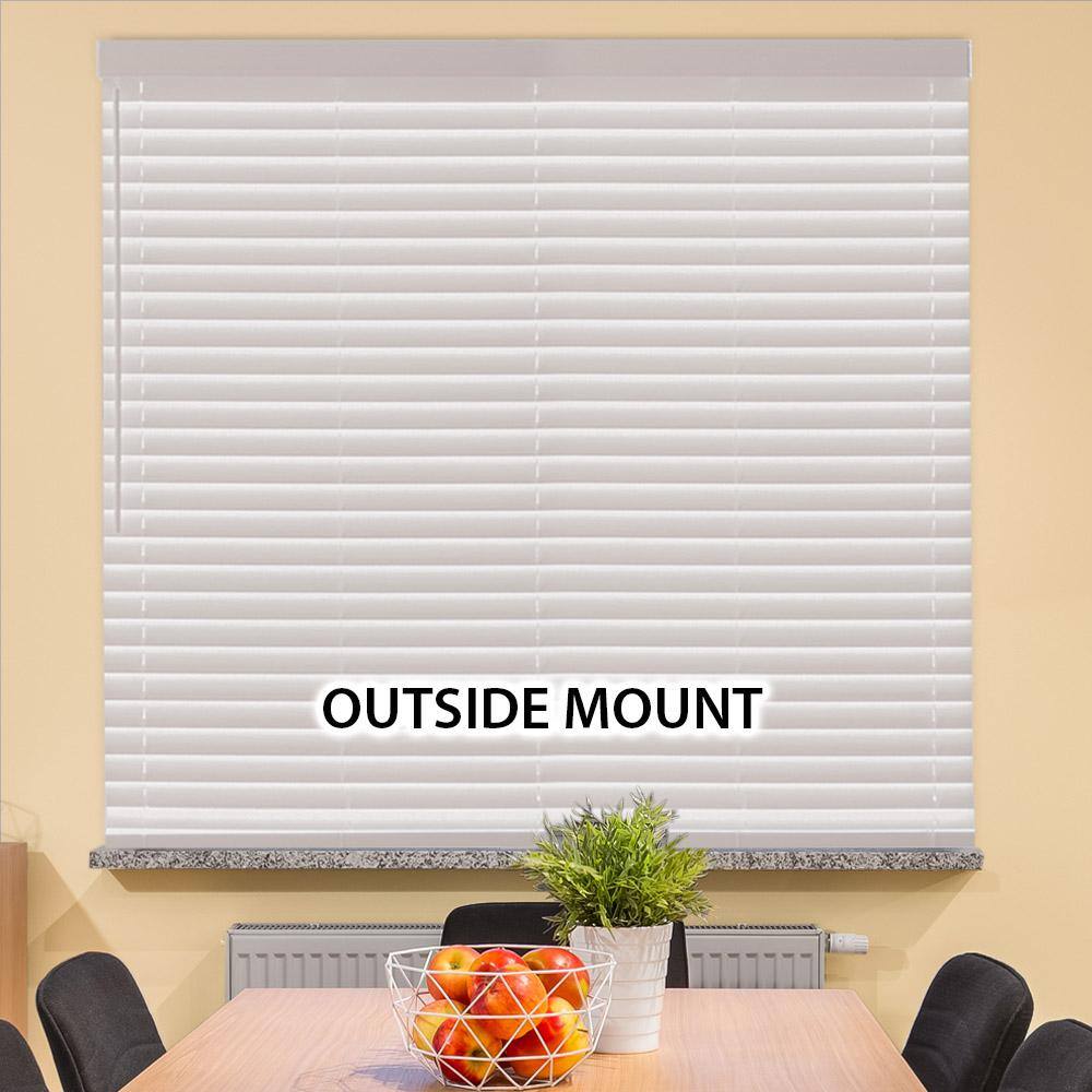 AUCT 14823 - $54 White Cordless Faux Wood Blinds for Windows with 2 in. S - Image 4