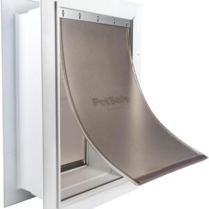 AUCT 16951 - $112 PetSafe Wall Entry Pet Door, Telescoping, Dogs up to 100 lb, Large | Insulates Better