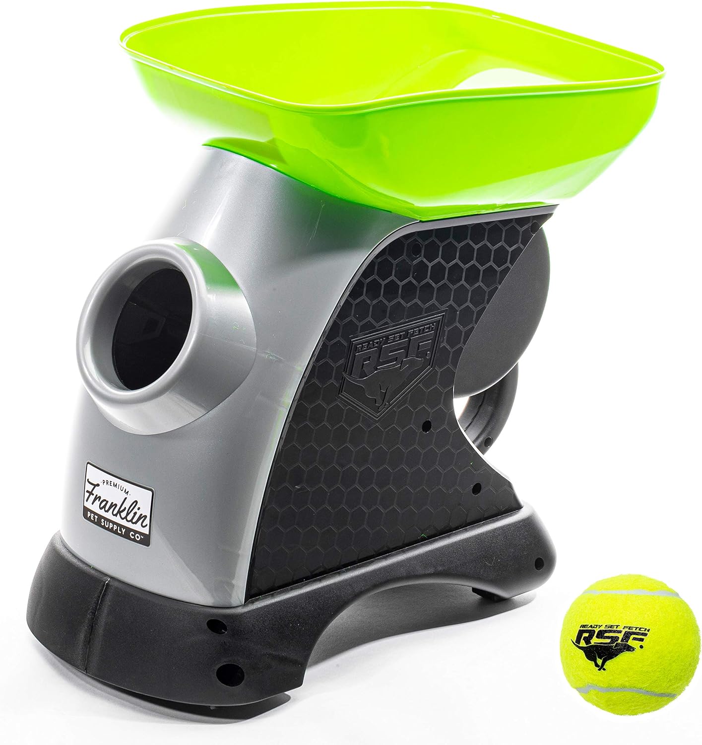 AUCT 17133 - $76 Franklin Pet Supply Ready Set Fetch Automatic Tennis Ball Launcher Dog Toy - Authentic