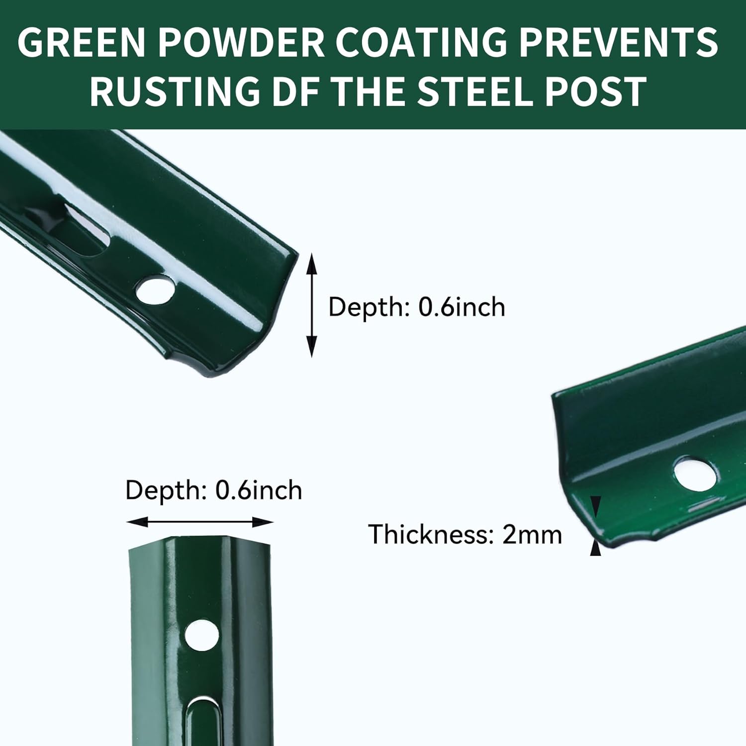 AUCT 14475 - $80 Metal Fence Post 4 Feet Green, Pack of 20, T Post for Wi - Image 3