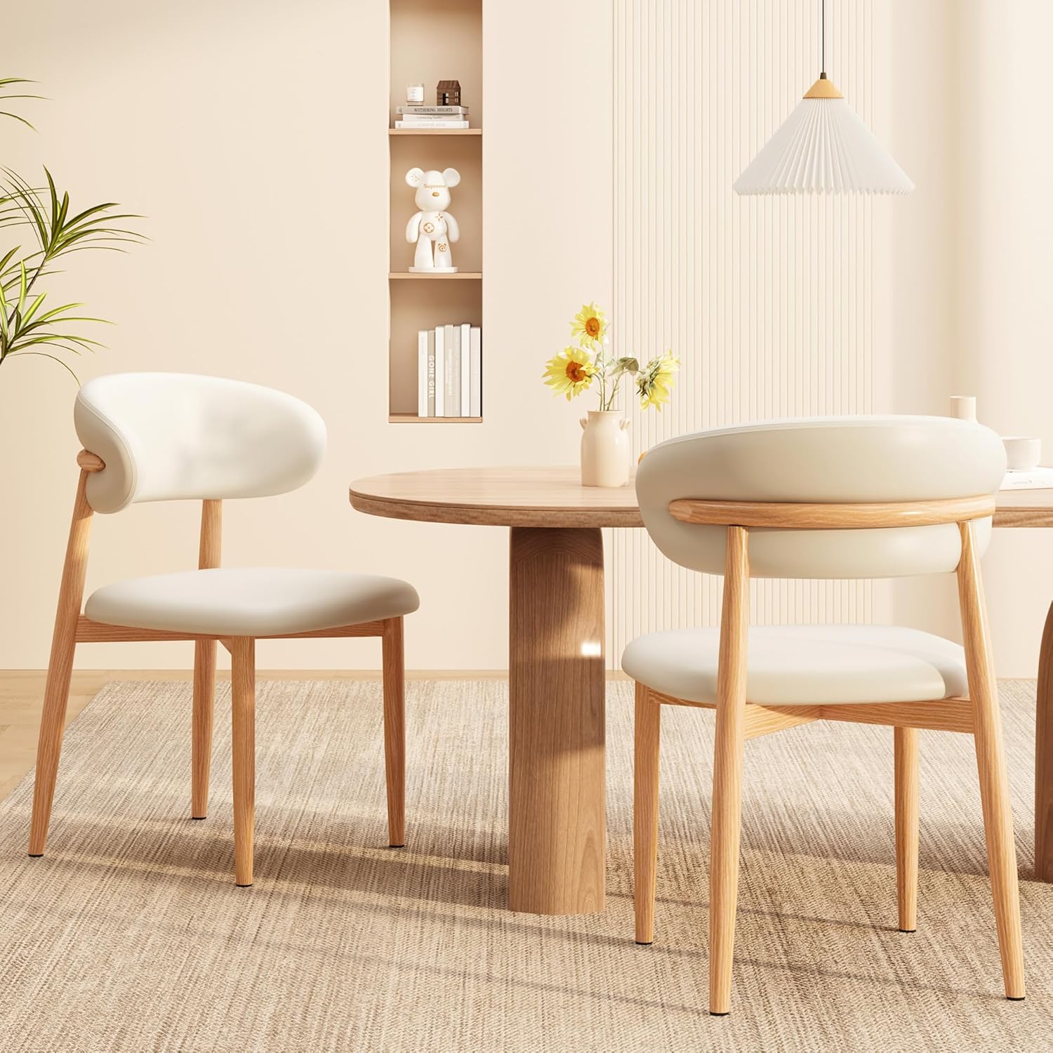 AUCT 14484 - $300 Kitchen Dining Chairs Set of 4 Modern Upholstered Leath - Image 3