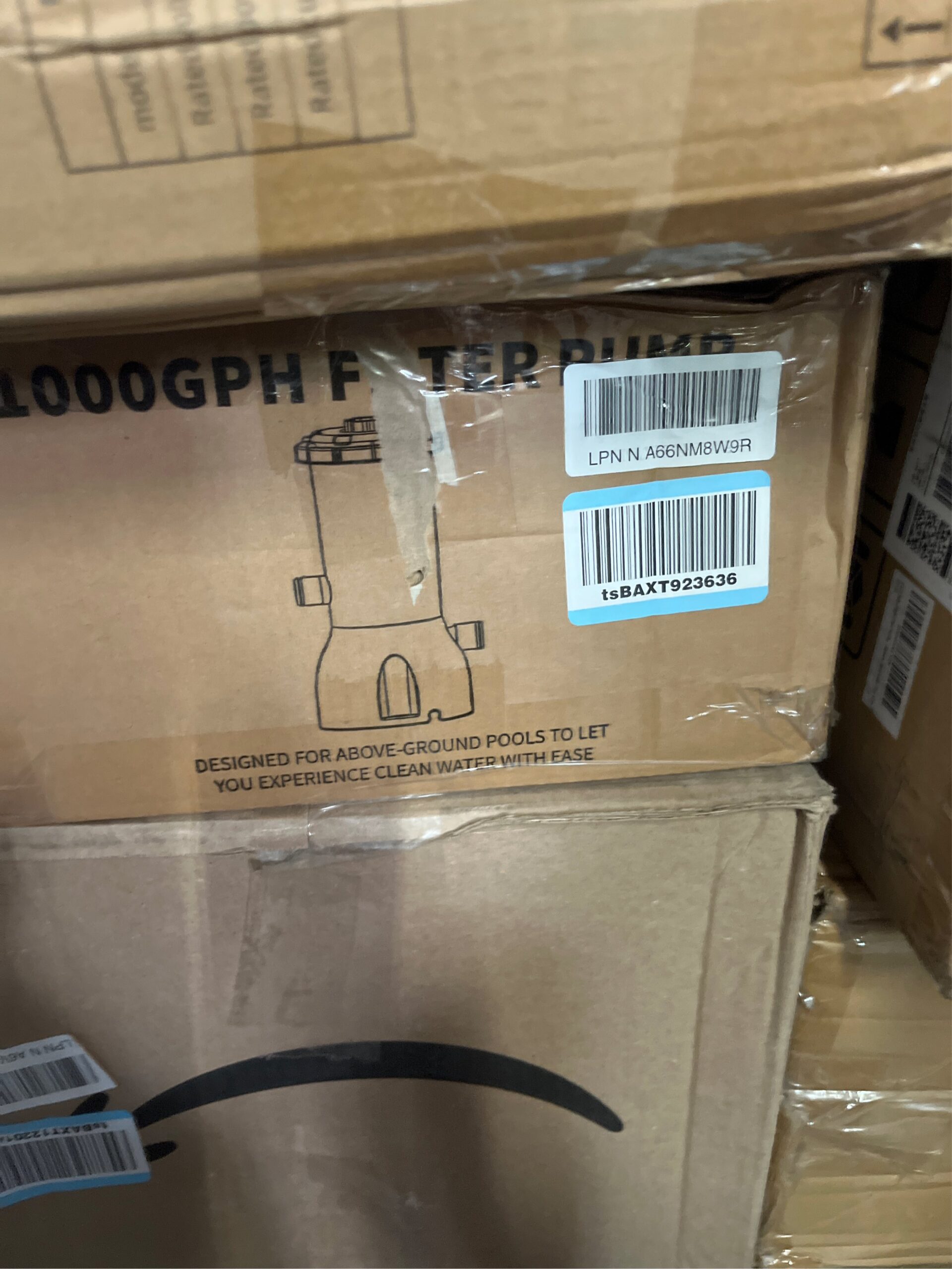 AUCT 15655 - $96 KimFilter Pro Series 1000 GPH Above Ground Pool Filter Pump, Powerful Pool Cartridge F - Image 5