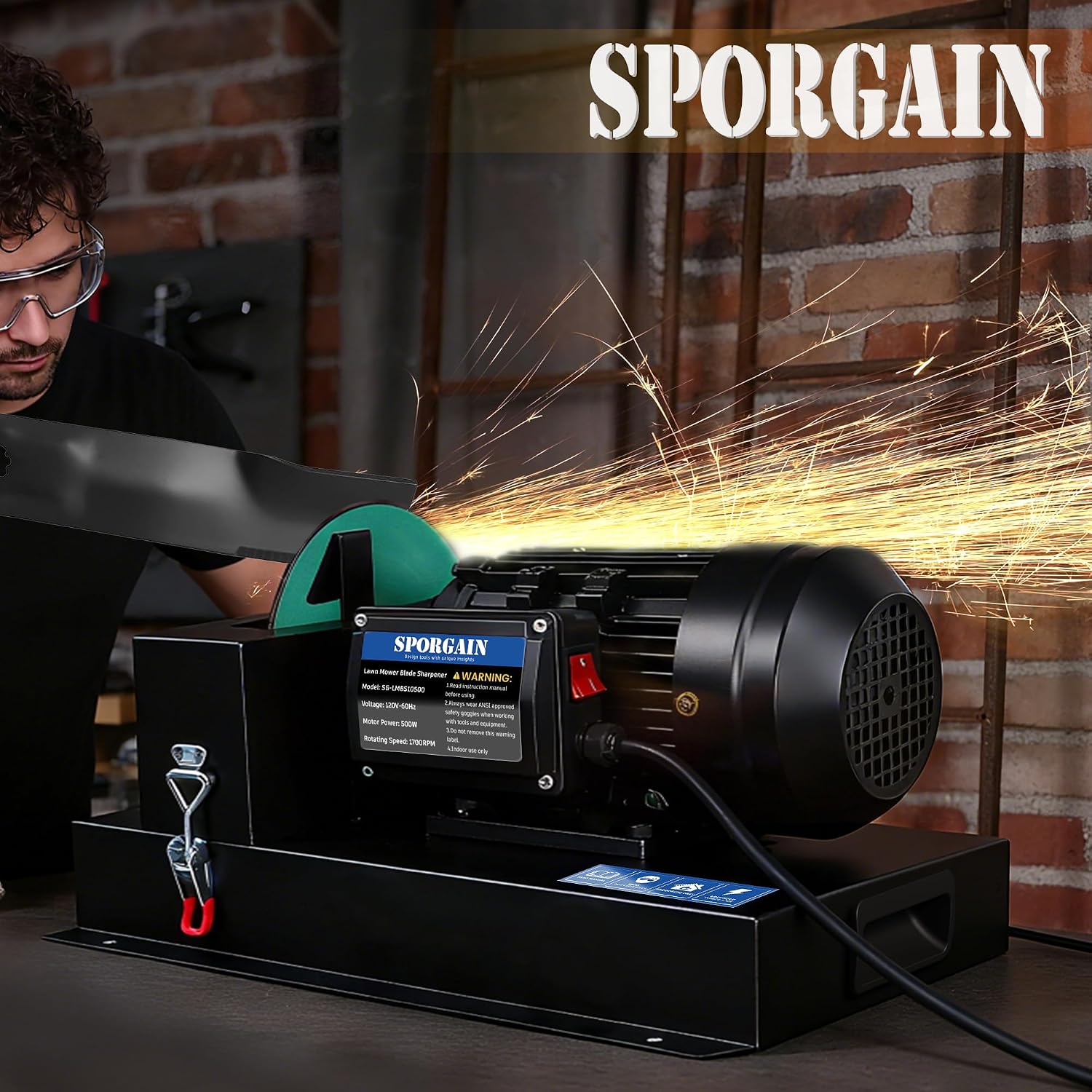 AUCT 14480 - $250 SporGain Lawn Mower Blade Sharpener 2/3 HP, Lawnmower B - Image 3