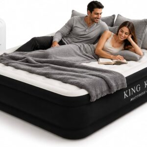 AUCT 17050 - $145 King Koil 20" California King Air Mattress with Built-in High-Speed Pump - CNN Unders