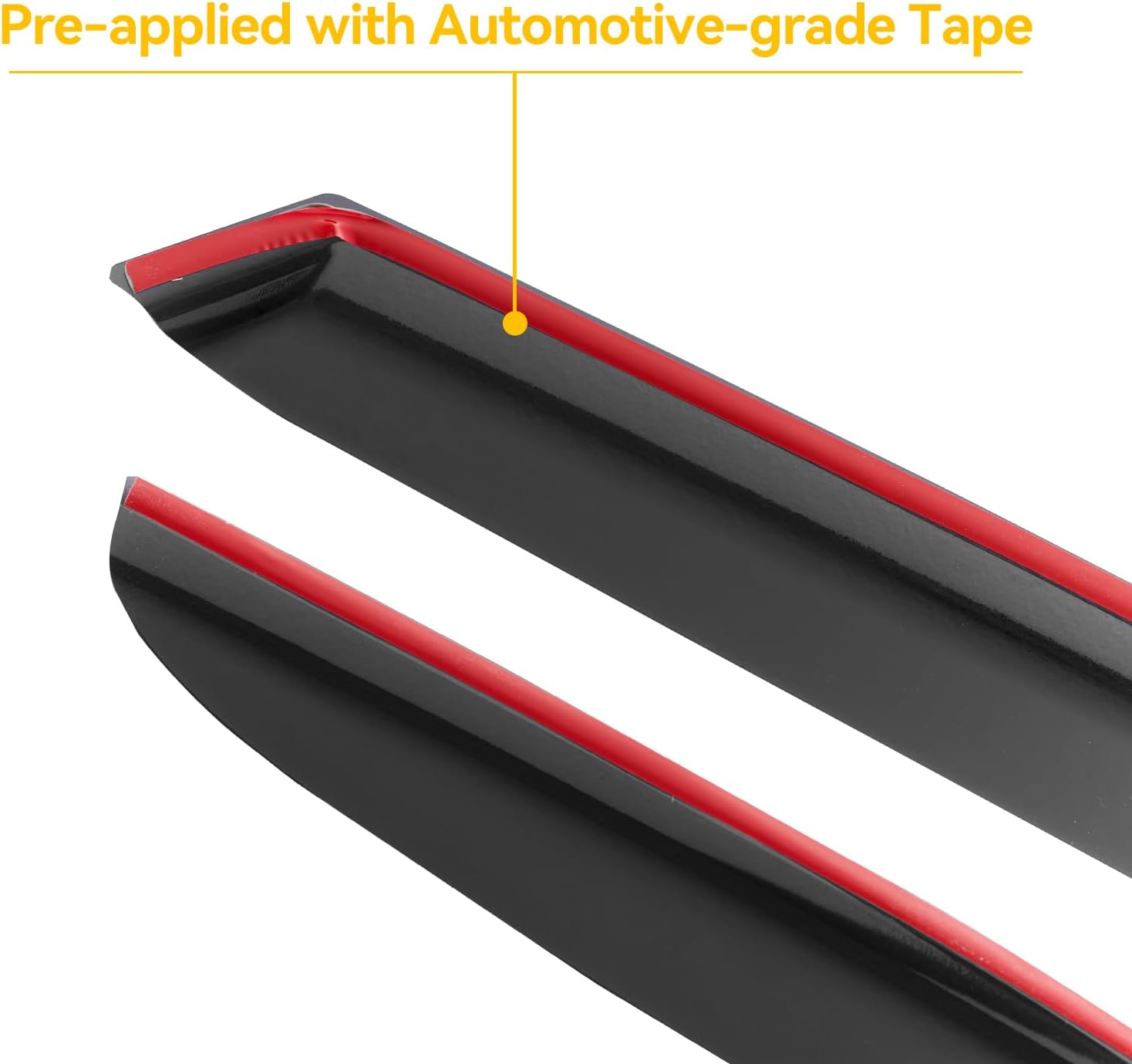 AUCT 15123 - Window Rain Guards Visors Shield for 2007-2021 Toyota Tundra - Image 4