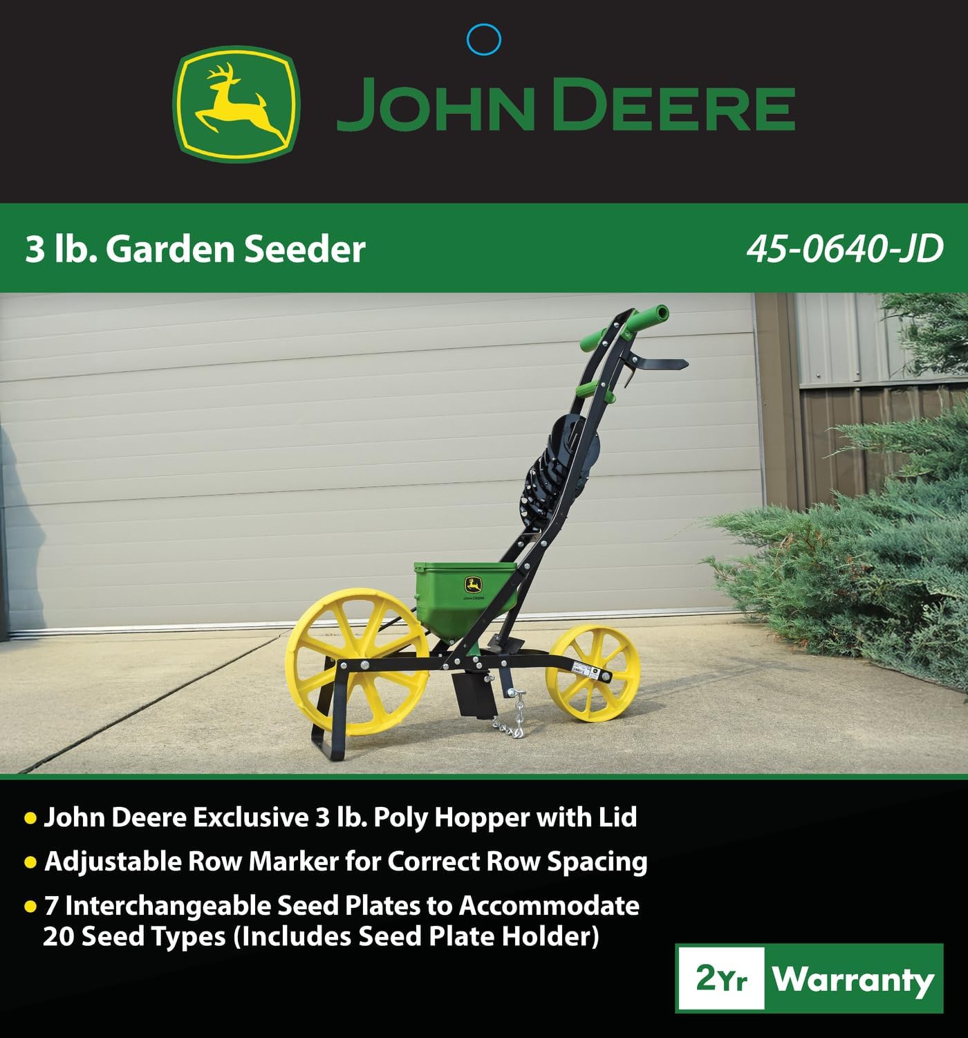 AUCT 16376 - $150 John Deere 3 lb Garden Seeder with 7 Seed Plates, Seed Planter for Prepared Soil with - Image 3