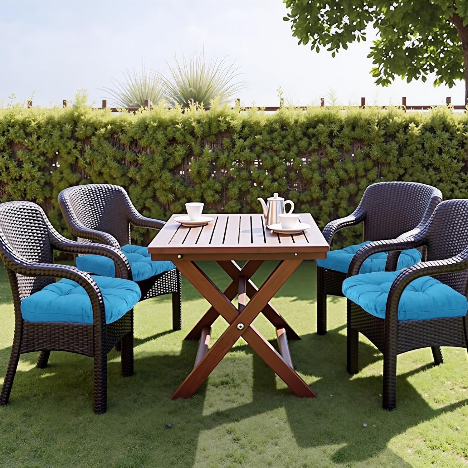 AUCT 14471 - MTMR Water-Repellent Outdoor Chair Cushions Set of 2, 19"X19 - Image 3