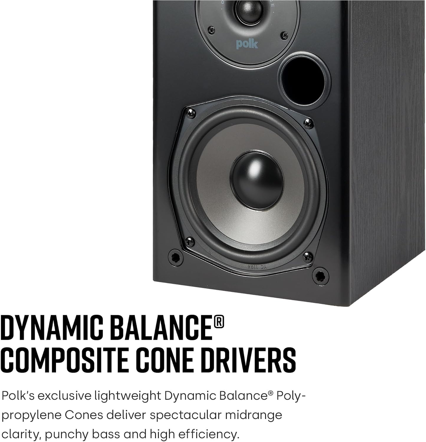 AUCT 18410 - $149 Polk Audio T15 100 Watt Home Theater Bookshelf Speakers, Black, 1 Pair - Image 2