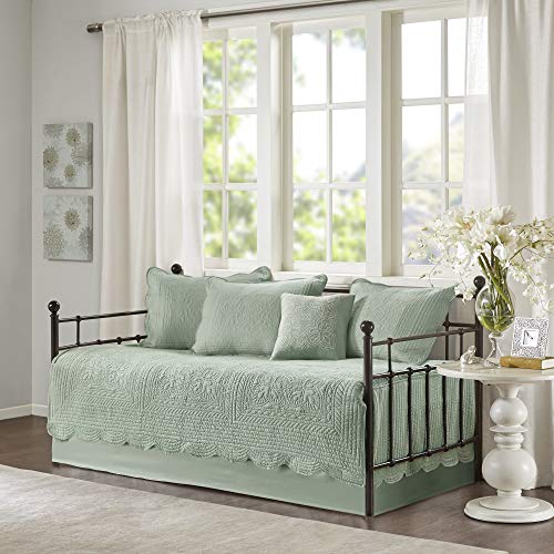 AUCT 18818 - $52 Madison Park Coastal Damask Quilted Daybed Cover Set, 6PC, 39"x75"