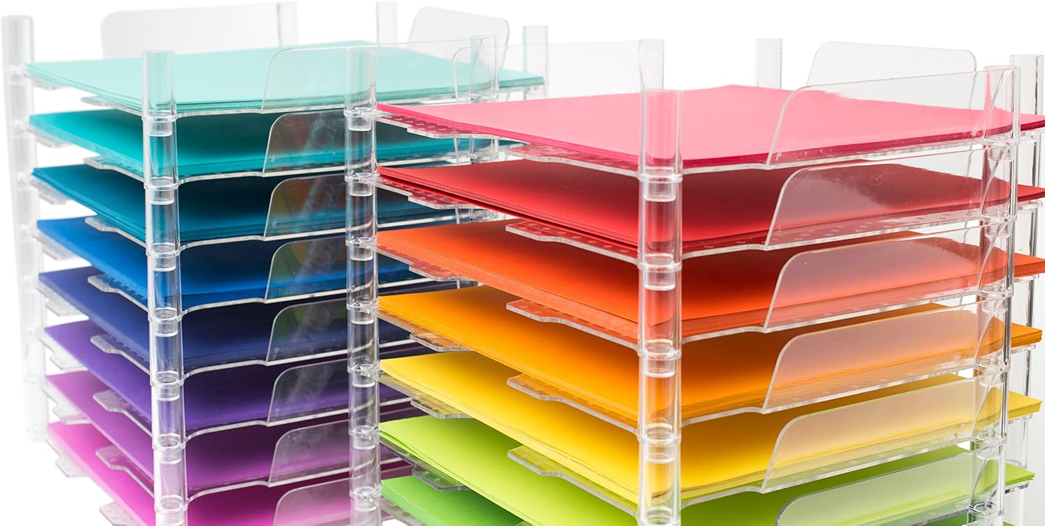 AUCT 18559 - We R Memory Keepers 12x12 Inch Paper Trays, for Storing Paper, Embellishments, Tools, and - Image 4