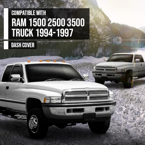 AUCT 18922 - $75 G-PLUS TPE Dashboard Fit Dodge Ram 1500 2500 3500 Truck 1994-1997 Gray - Image 2