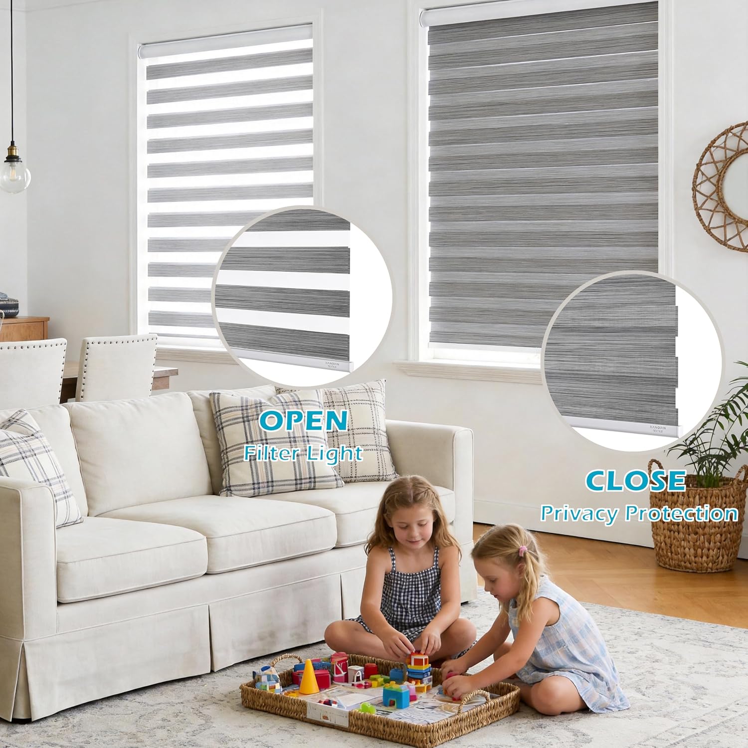 AUCT 18449 - Cordless Zebra Blinds Window Blind Zebra Shade Blinds for Windows Roller Sheer Shades Priv - Image 4