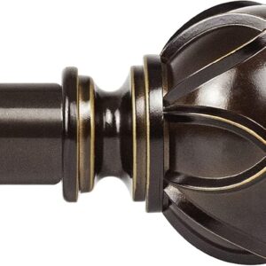 AUCT 18977 - KAMANINA 1 Inch Curtain Rod 36-72 Inch, Antique Bronze Single Drapery Rods
