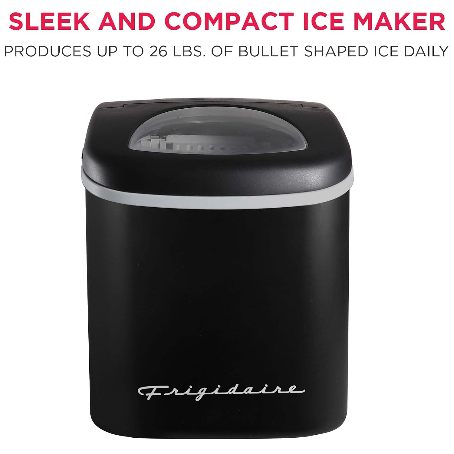 AUCT 18555 - $70 FRIGIDAIRE EFIC128AMZBLK Compact Countertop Ice Maker, 26 lb per Day, Black - Image 3