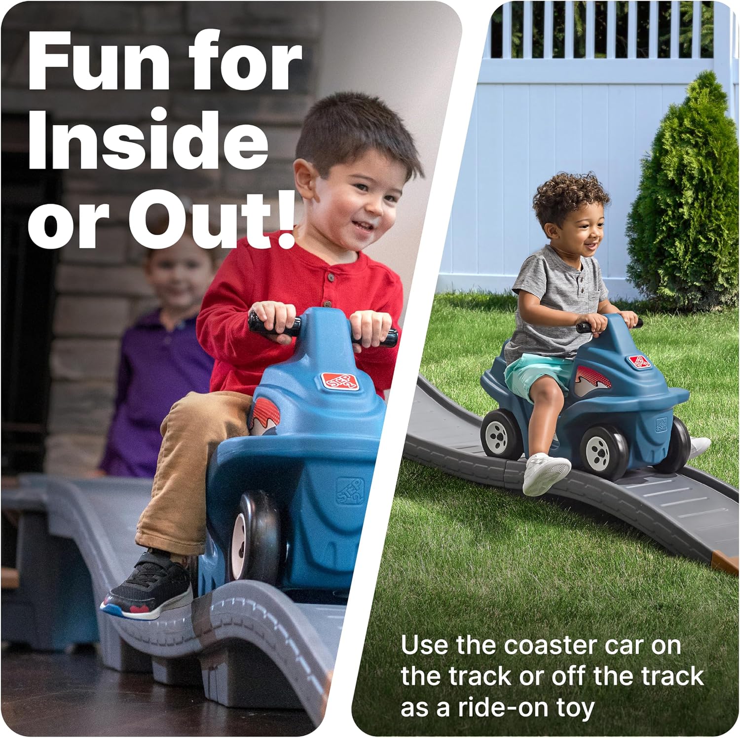 AUCT 18359 - $140 Step2 Up & Down Roller Coaster Kids Ride On Toy, Push Car, Indoor/Outdoor Playset, Ma - Image 2