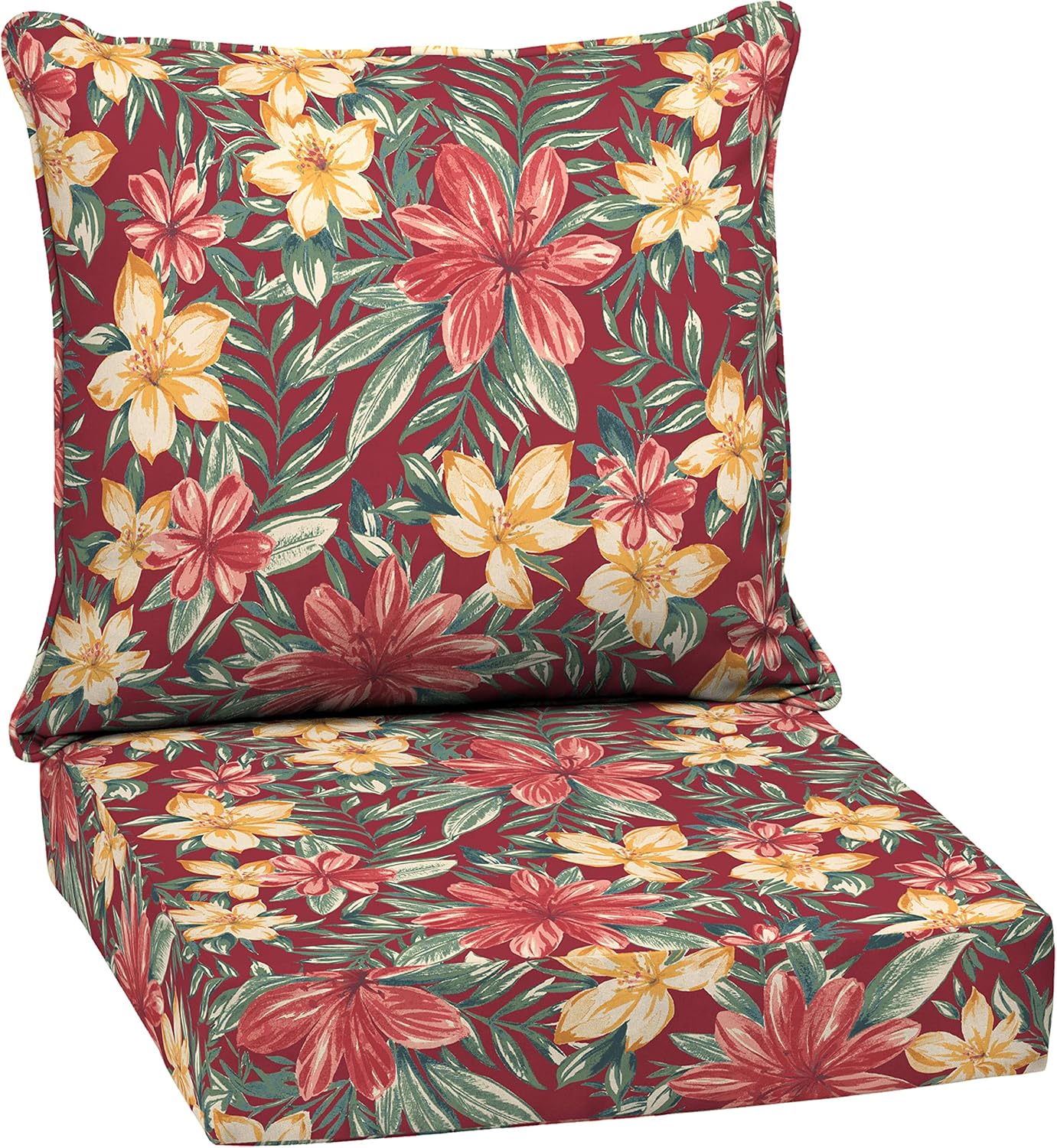 AUCT 18990 - Arden Outdoor Deep Seat Cushion Set, 24x24, Ruby Clarissa