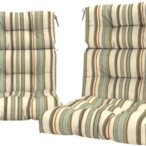 AUCT 18396 - $130 LVTXIII Outdoor Tufted High Back Cushions Set of 2 Patio Seasonal Replacement Rocking