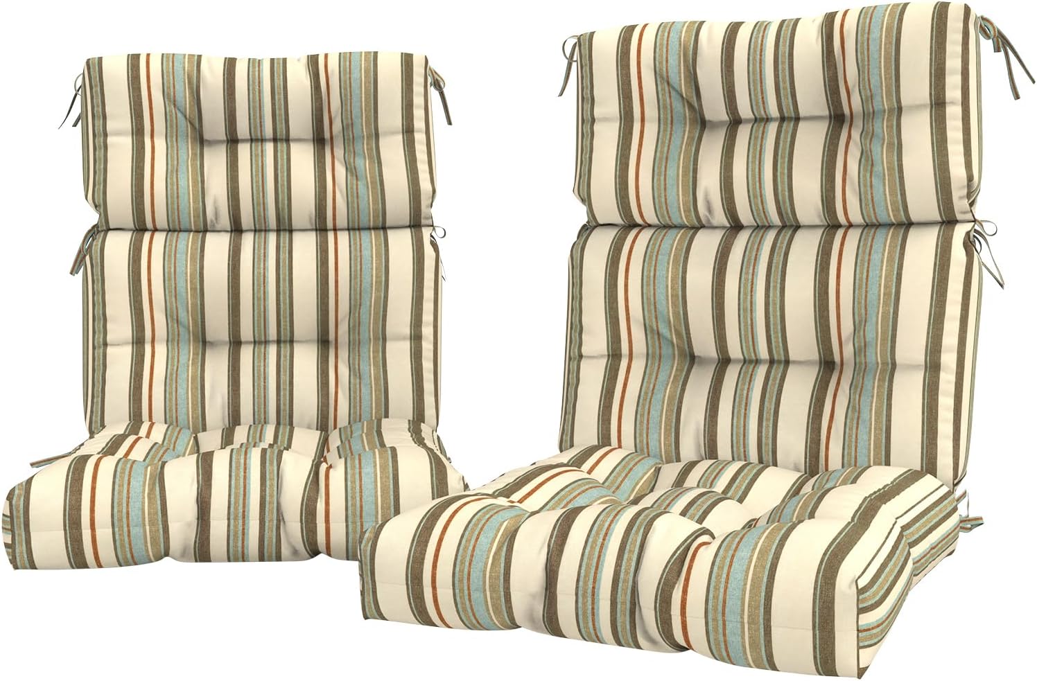 AUCT 18396 - $130 LVTXIII Outdoor Tufted High Back Cushions Set of 2 Patio Seasonal Replacement Rocking
