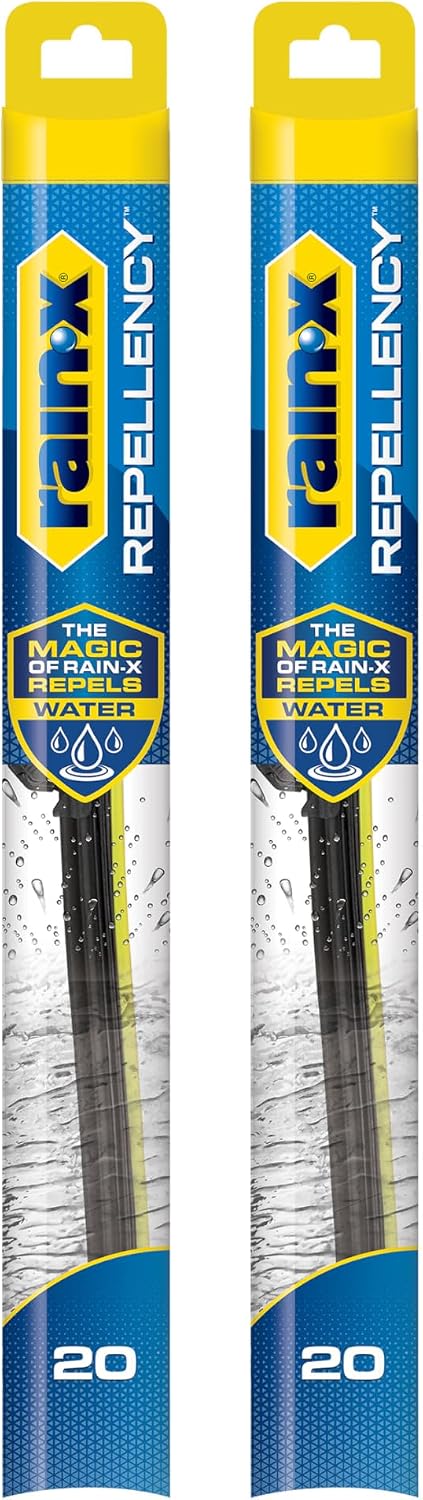 AUCT 18674 - Rain-X 810362 Repellency Water Repellent Wiper Blades, 20" Windshield Wipers (Pack of 2),