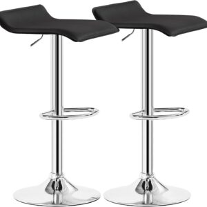 AUCT 18483 - $66 VECELO Bar Stools Set of 2, Counter Bar Stools with Swivel Bar and Adjustable Height,