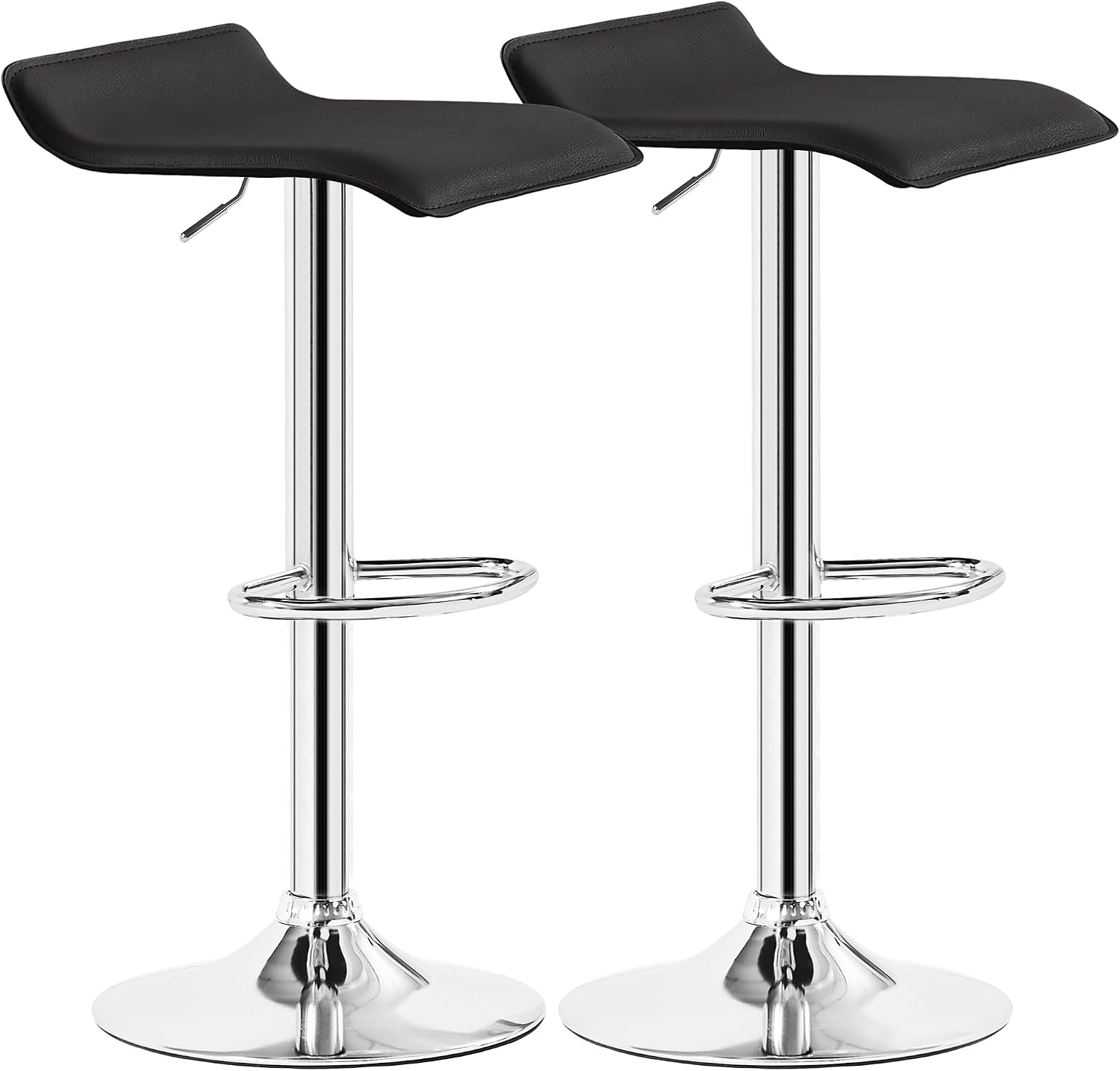AUCT 18483 - $66 VECELO Bar Stools Set of 2, Counter Bar Stools with Swivel Bar and Adjustable Height,