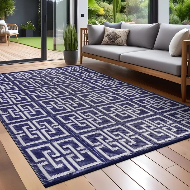 AUCT 18501 - $51 Aldo Geometric Indoor / Outdoor Rug - Rug Size: Rectangle 5x8 - Image 4