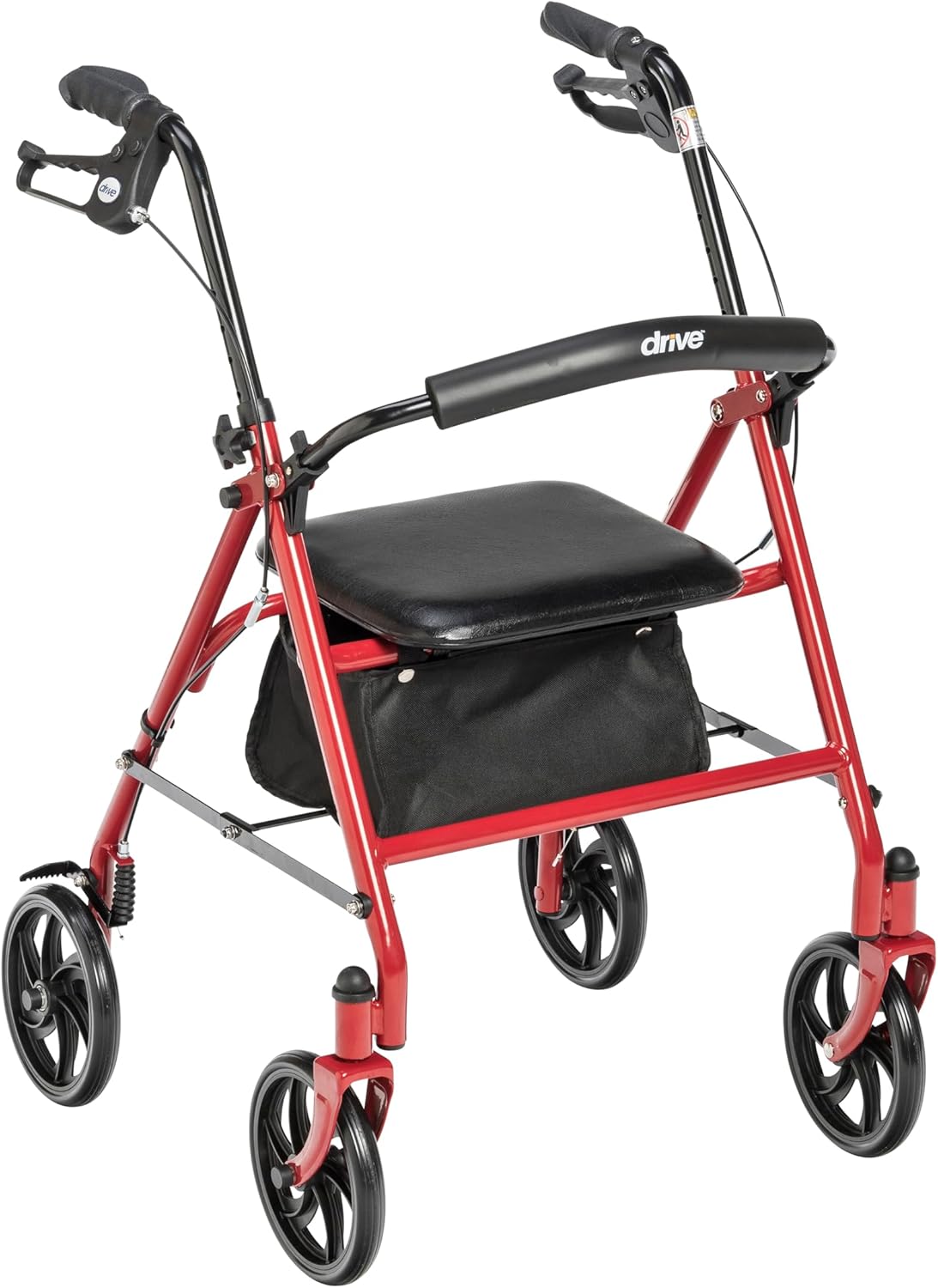 AUCT 17773 - $54 Drive Medical Rollator Walker with Seat, 7.5 Inch Wheels, Red | Rollator Walker Offers