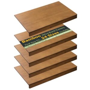 AUCT 18959 - $148 Gashell Wire Shelf Covers, Bamboo Wire Rack Covers for Pantry, Closet (5pcs, 28" W x