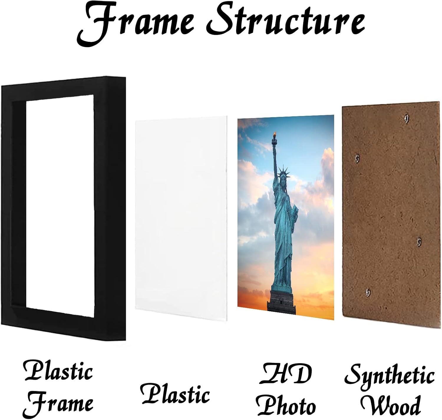 AUCT 19327 - OMAIGAR 24x24 Picture Frame, Lightweight yet Durable Black Photo Frames - Image 2