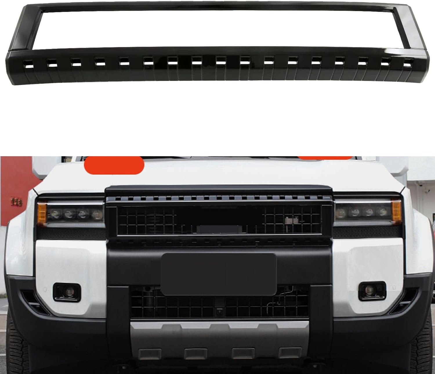 AUCT 18734 - $76 CTH for Toyota Land Cruiser 2024 2025 2026 Front Grille Middle Center Frame Decorative