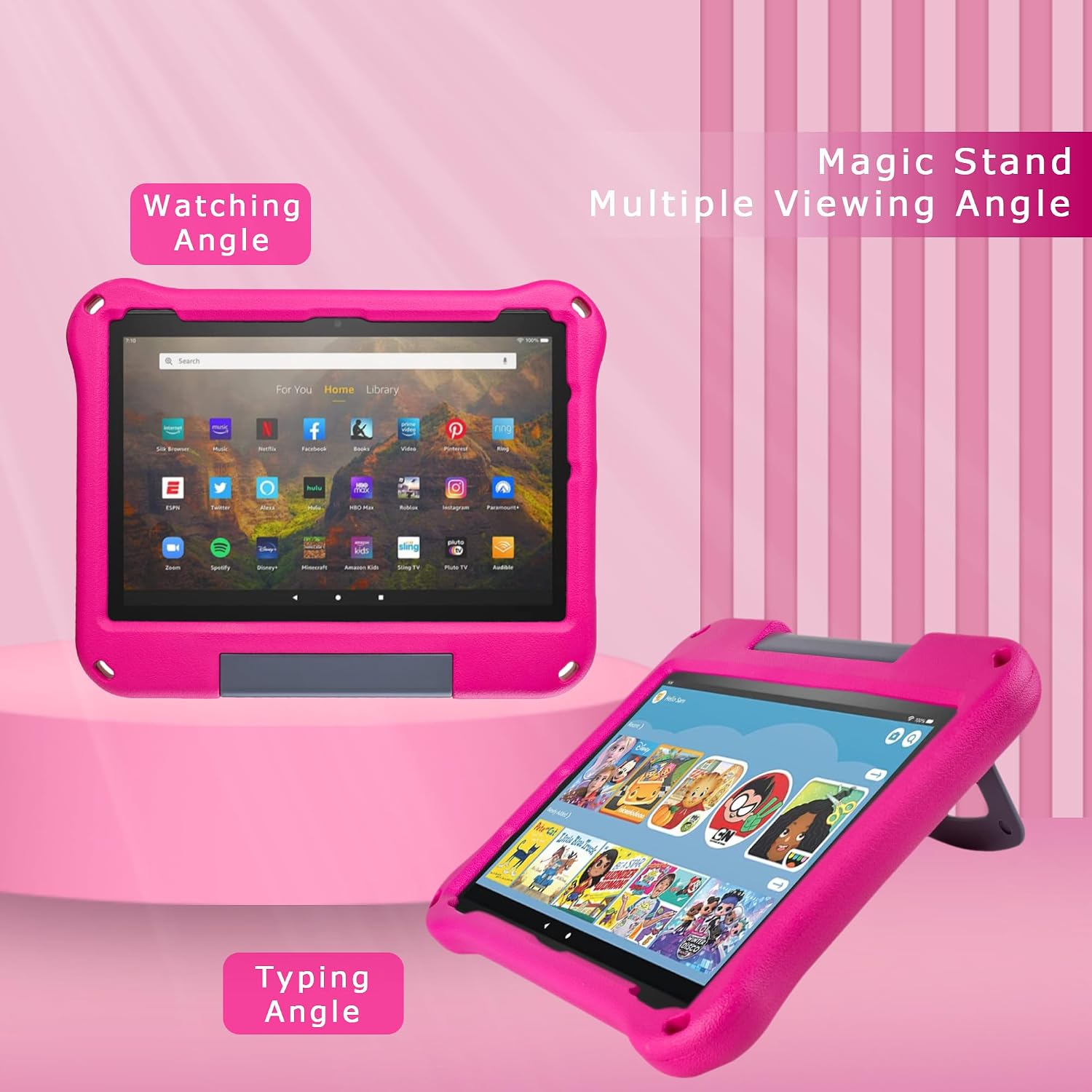 AUCT 18423 - Fire HD 10 Tablet Case for Kids (2021/2023 Release, 11th/13th Generation), Oqddqo Amazon K - Image 4