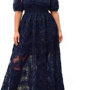 AUCT 18440 - $80 EYWOL Formal Wedding Guest Cocktail Party Floral Embroidered Dress M-3XL | Sweetheart,