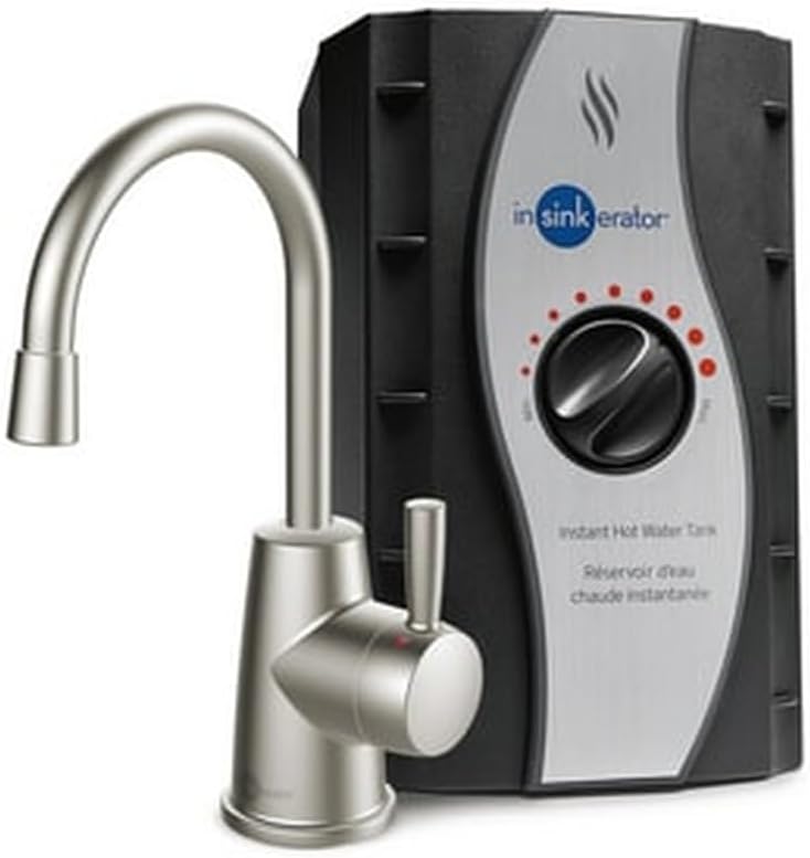 AUCT 17677 - $299 InSinkErator HOT250 Instant Hot Water Dispenser System, Single-Handle Faucet in Satin