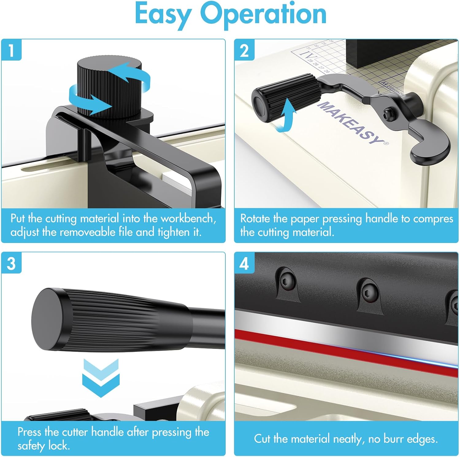 AUCT 18439 - $190 Paper Cutter 12 Inch, Heavy Duty Paper Cutter for A4 Paper, Guillotine Paper Cutter 4 - Image 3