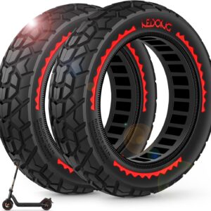 AUCT 20201 - BANGTING 2PCS Upgrade 50/75-6.1 Scooter Off-road Solid Tires, 8.5x2 inches Tires Tubeless